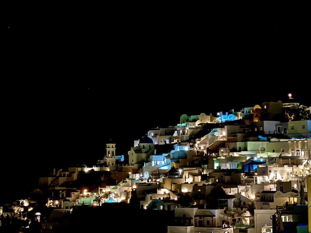 Imerovigli at night