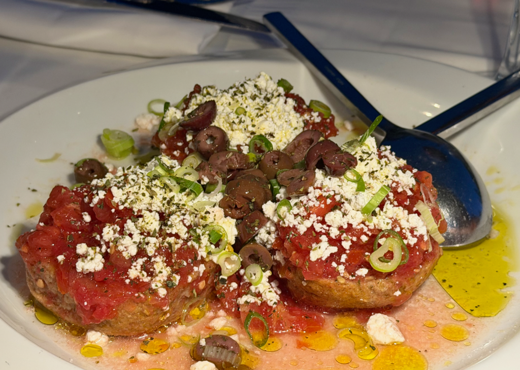Cretan Dakos at Elaia Restaurant