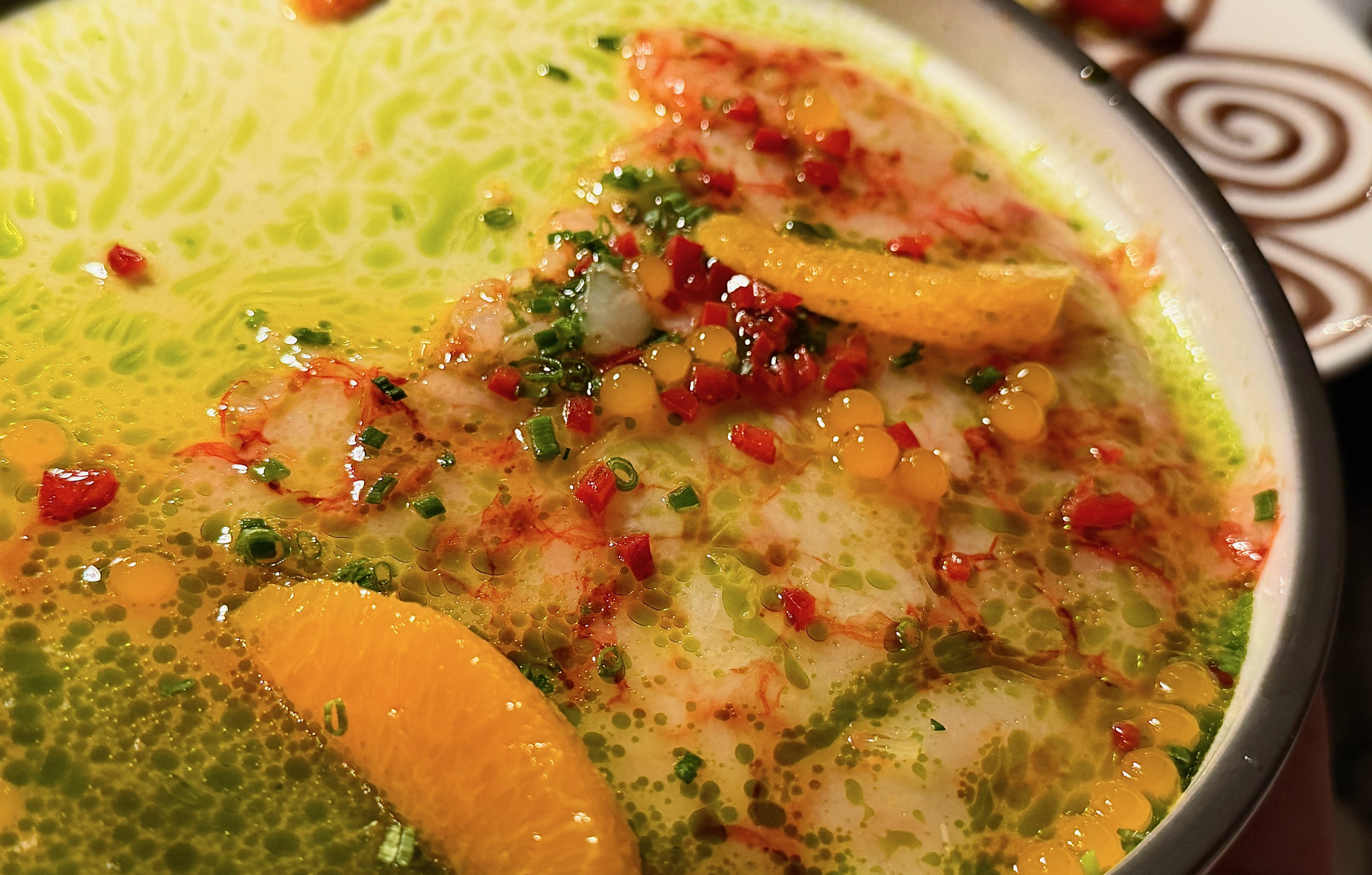 Shrimp Carpaccio at Dionysos Zonar’s