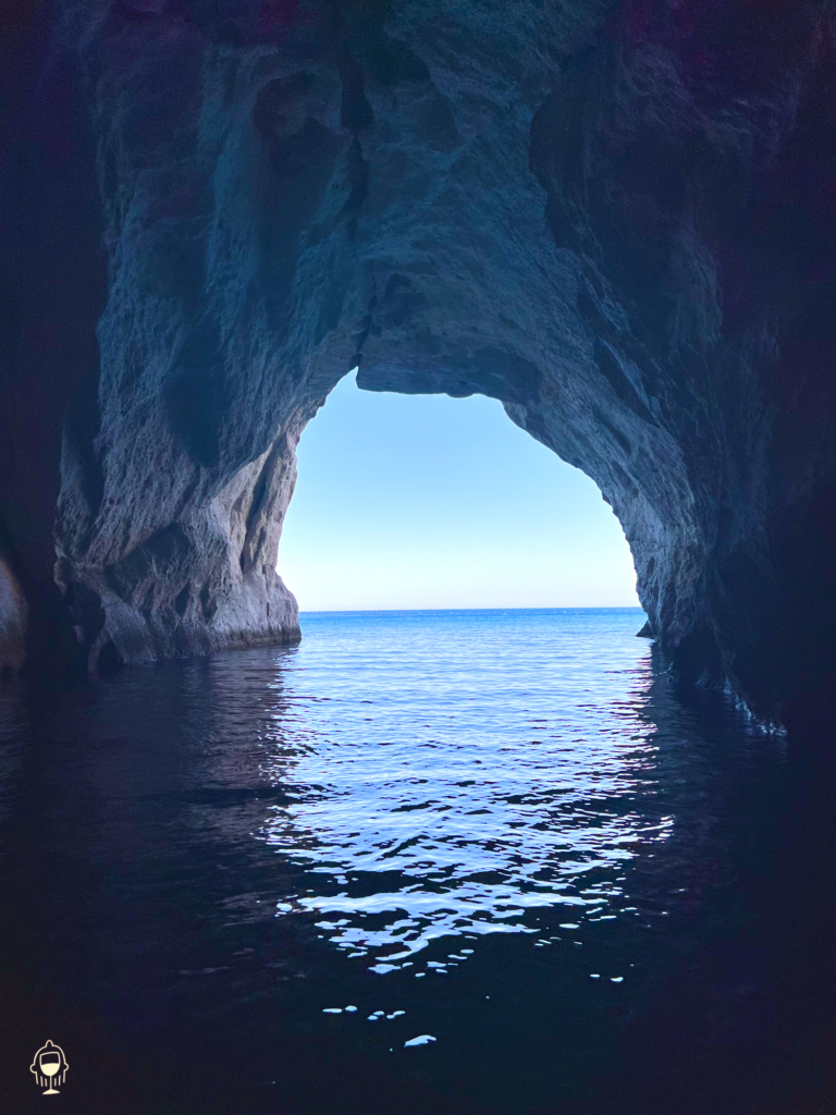 Inside the Kleftiko Cave of Milos, Greece.